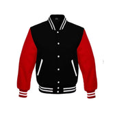 Black and Red All Wool Varsity Jacket