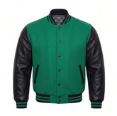 Emerald Green and Black Varsity Jacket
