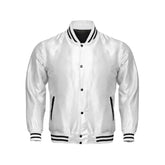 White Satin Varsity Jacket