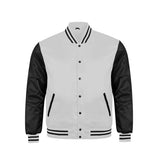 White and Black Satin Jacket
