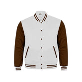 White and Brown Satin Jacket