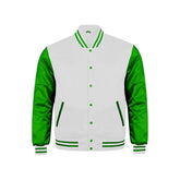White and Green Satin Jacket