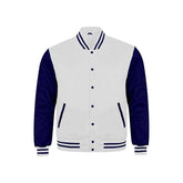 White and Navy Satin Jacket