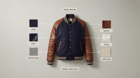 What are varsity jackets made of?