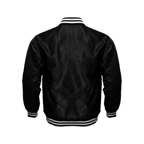 Black Satin Jacket Back Side