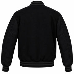 Black Wool Varsity Jacket