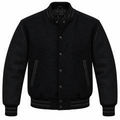 Black Wool Varsity Jacket