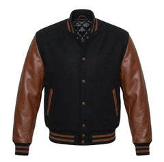 Black and Brown Varsity Jacket