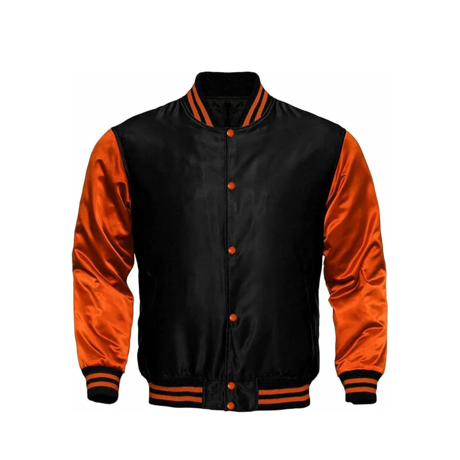 Black and Orange Satin Jacket