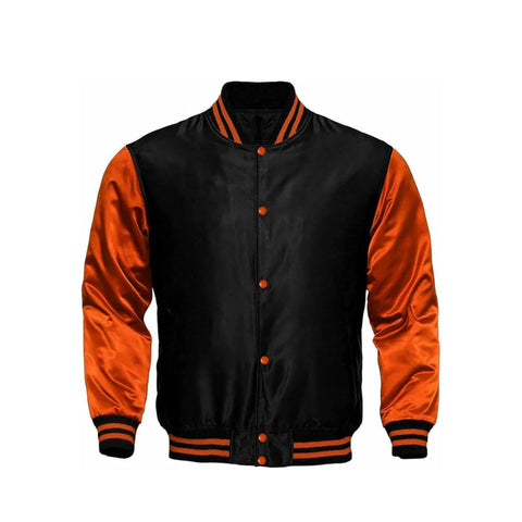 Black and Orange Satin Jacket