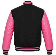 Black and Pink Varsity Jacket