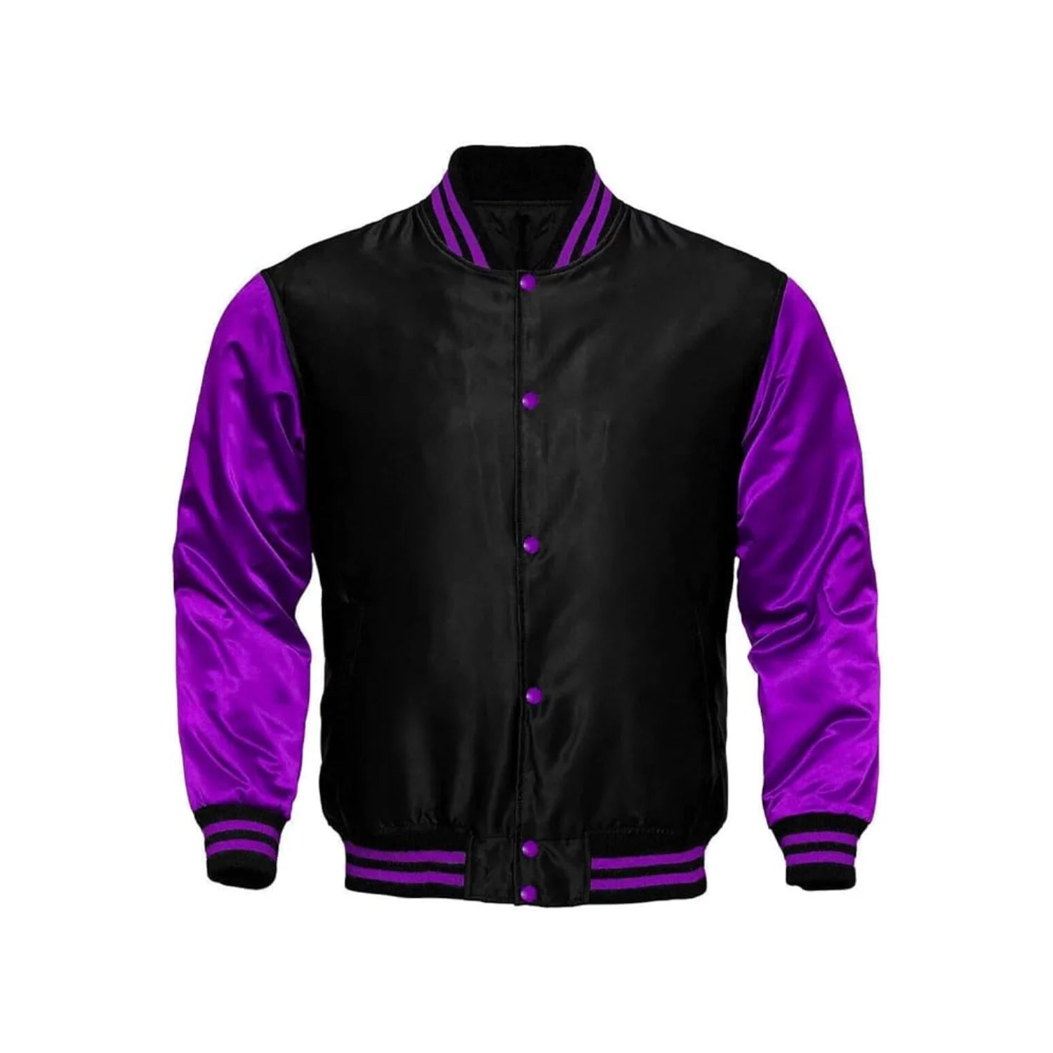 Black and Purple Satin Jacket