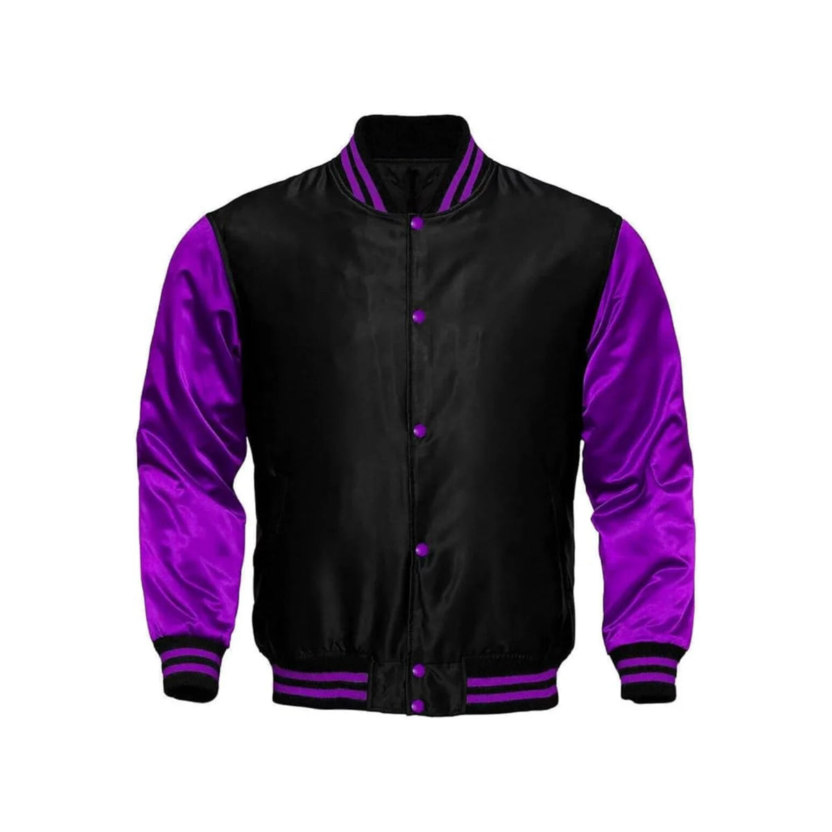 Black and Purple Satin Jacket