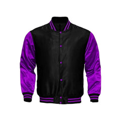 Black and Purple Satin Jacket