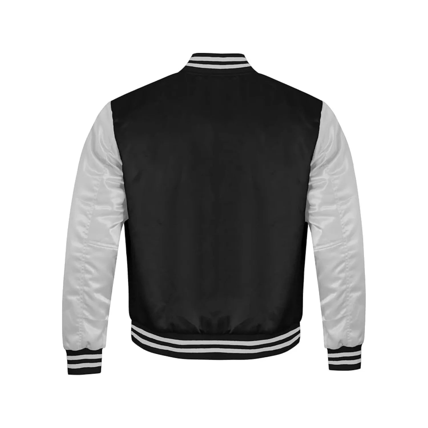 Black and White Satin Jacket Back Side
