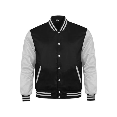 Black and White Satin Jacket