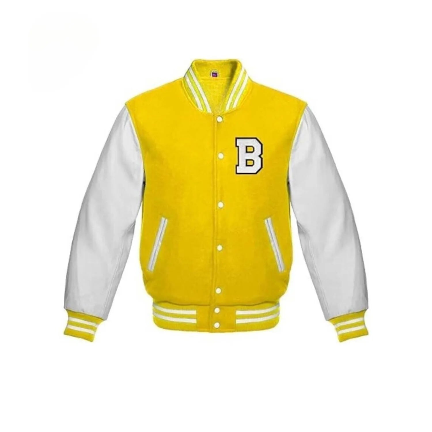 Blaze Yellow B Letterman Jacket