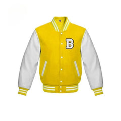 Blaze Yellow B Letterman Jacket