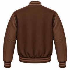 Brown Wool Letterman Jacket