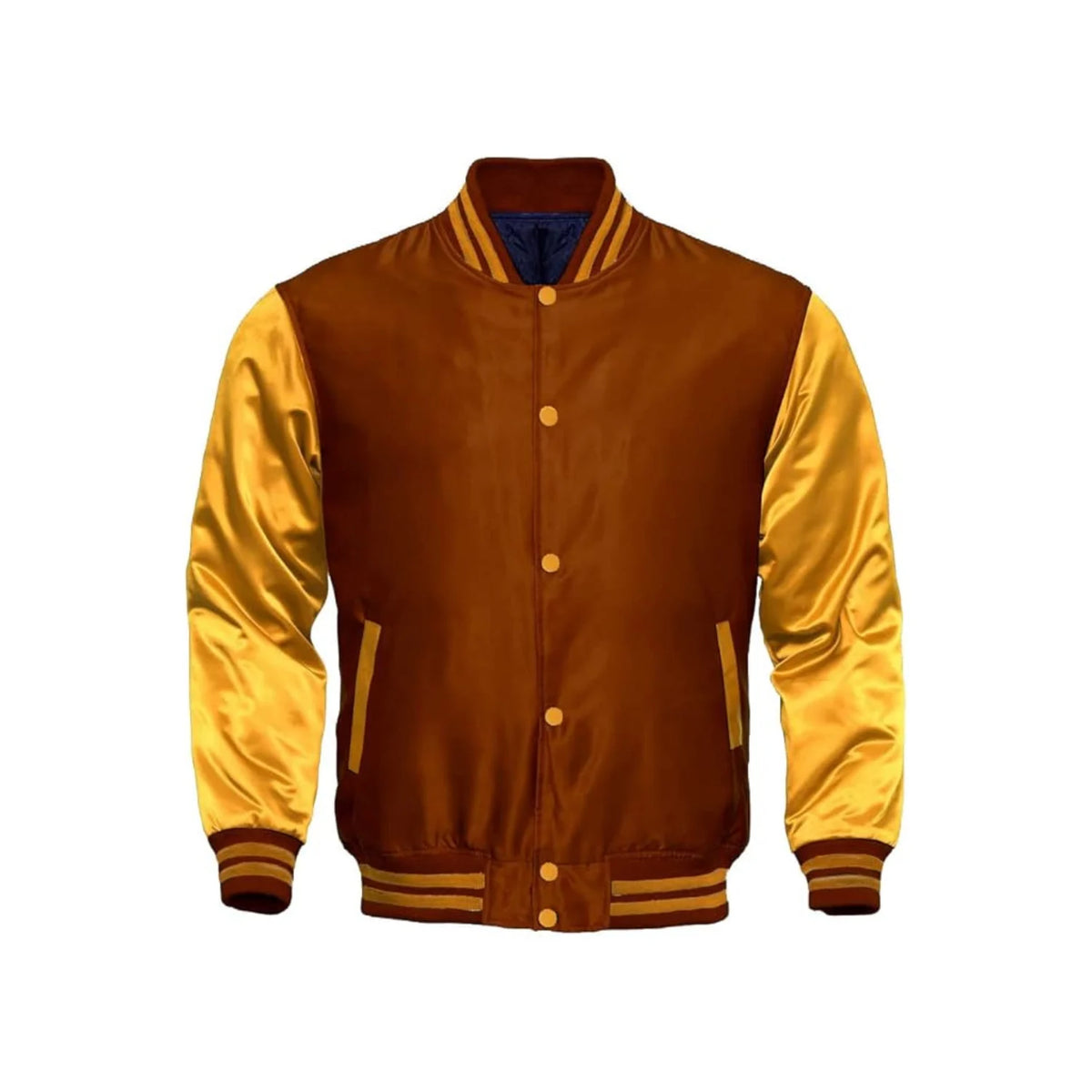 Brown and Yellow Satin Jacket