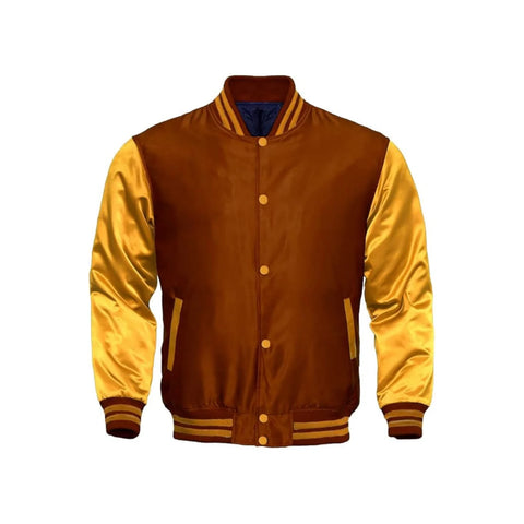 Brown and Yellow Satin Jacket
