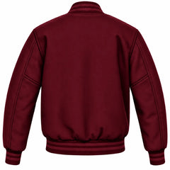 Burgundy Wool Letterman Jacket