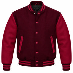 Burgundy and Maroon Wool Varsity Jacket