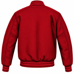 Cardinal Red Wool Varsity Jacket