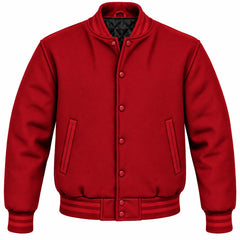 Cardinal Red Wool Varsity Jacket