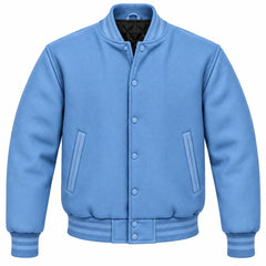 Columbia Blue Wool Letterman Jacket