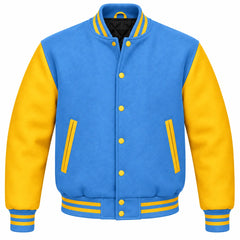 Columbia Blue and Gold Wool Letterman Jacket