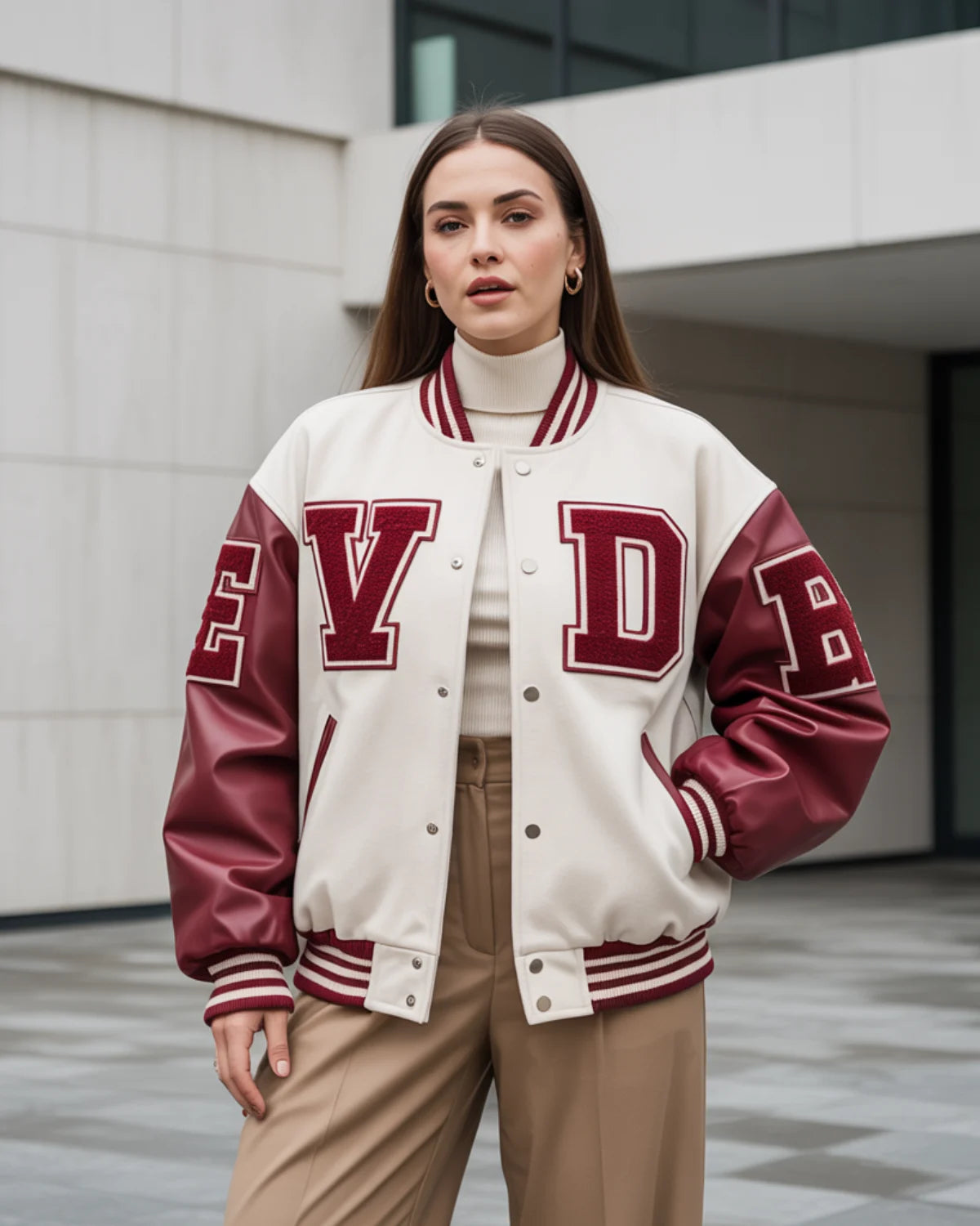 Crimson Ivy Varsity Jacket