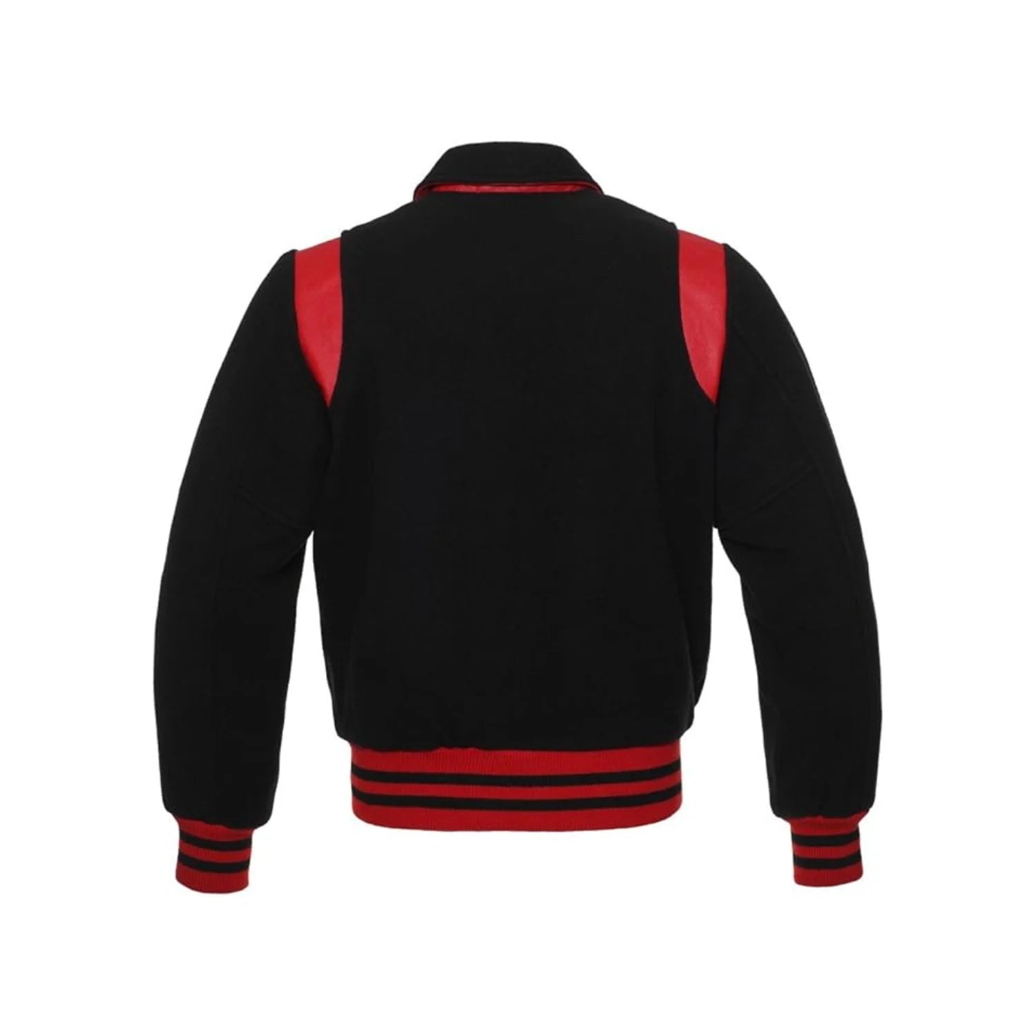 Crimson Noir Vintage Varsity Jacket Back Side