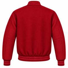 Crimson Wool Varsity Jacket
