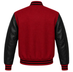 Crimson and Black Varsity Jacket