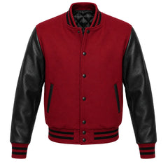 Crimson and Black Varsity Jacket