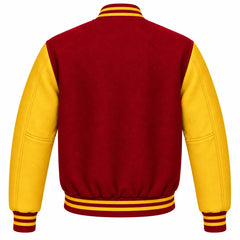 Crimson and Gold Wool Varsity Jacket