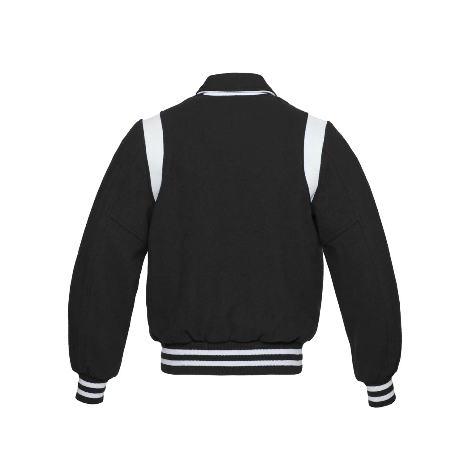 Dark Grey Vintage Varsity Jacket Back Side