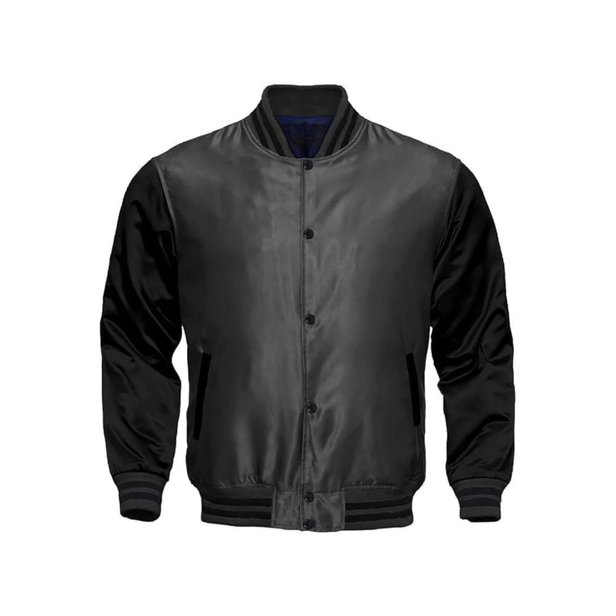 Dark Grey and Black Satin Jacket