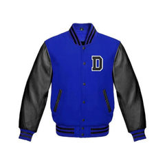 Deep Royal D Letterman Jacket