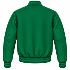 Emerald Green Wool Varsity Jacket