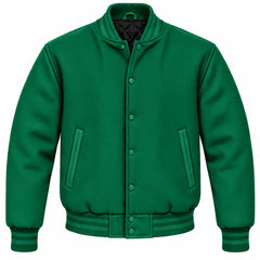Emerald Green Wool Varsity Jacket