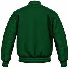 Forest Green Wool Varsity Jacket