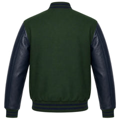 Forest Green and Navy Blue Varsity Jacket