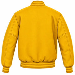 Gold Wool Letterman Jacket