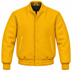 Gold Wool Letterman Jacket