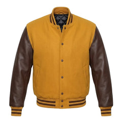 Gold and Brown Varsity Jacket