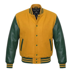 Gold and Green Varsity Jacket