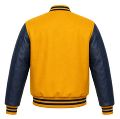 Gold and Navy Blue Varsity Jacket