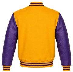 Gold and Purple Letterman Jacket